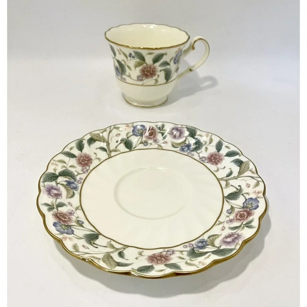Noritake La Prada Cup & Saucer Bone China Japan Teacup 4703 Floral